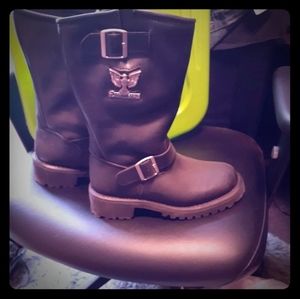 Biker boots mid calf,  great condition